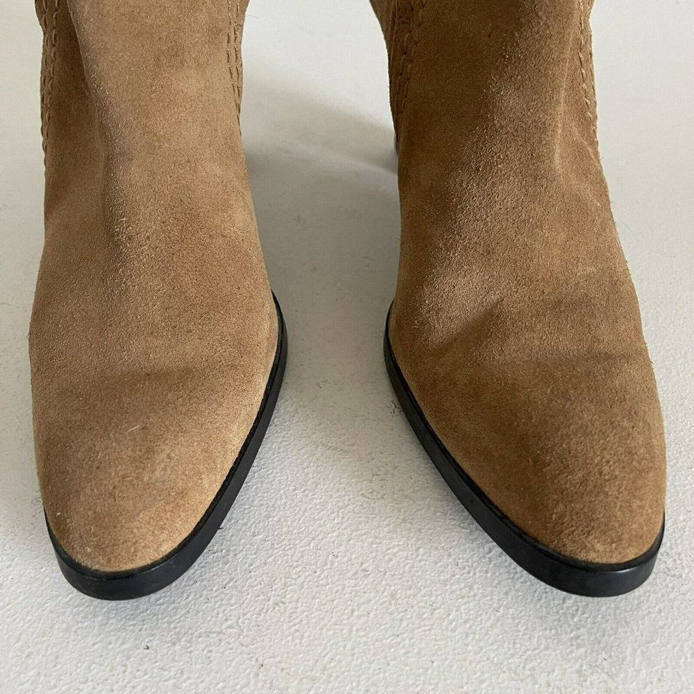 Tod's Suede Boot Bootie Buckle Womens Size 8 N Camel EUC - Picture 4 of 14